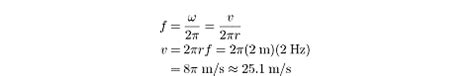 omega = 2 pi f|relation between omega and frequency.